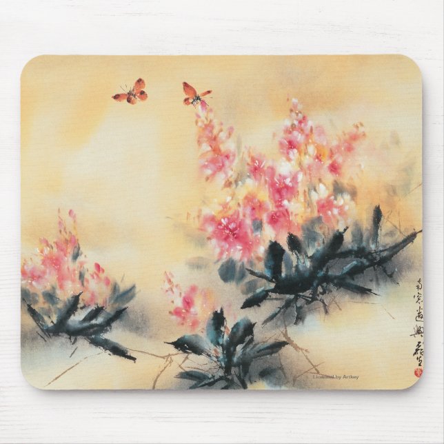 Schmetterlinge im Frühjahr Mousepad (Vorne)