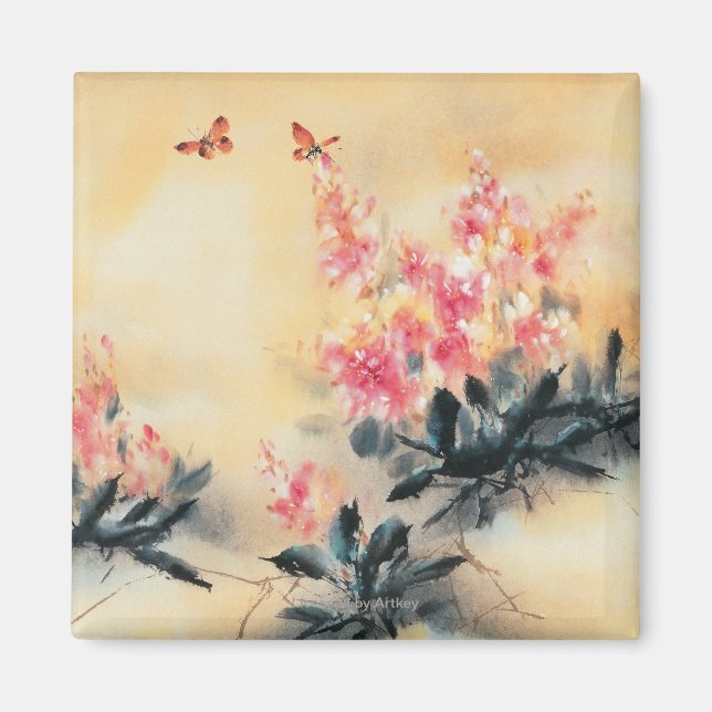 Schmetterlinge im Frühling Magnet (Vorne)