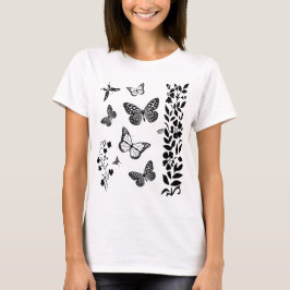 Schmetterlinge im Garten elegant T-Shirt