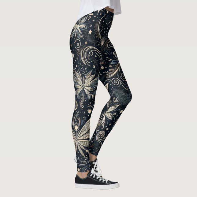 Schmetterlinge im Mondlicht Leggings (Rechts)