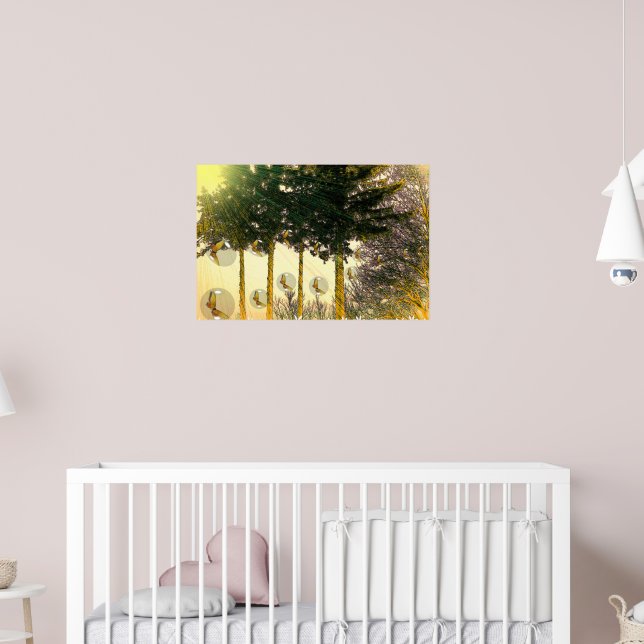 Schmetterlinge in einer Blase Poster (Kinderzimmer 2)
