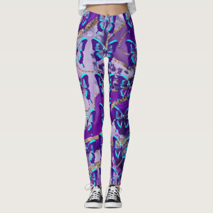 Schmetterlinge in Lila Leggings
