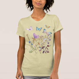 Schmetterlinge in Pastellfarben - T - Shirt
