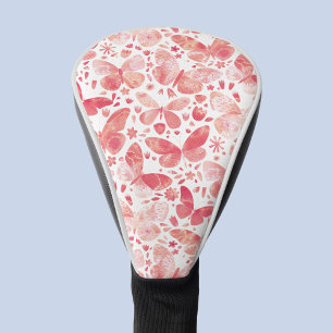 Schmetterlinge Korallenrosa Golf Headcover
