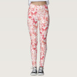 Schmetterlinge Korallenrosa Leggings<br><div class="desc">Korallenrosa und weiße Schmetterlingsfarbe.</div>