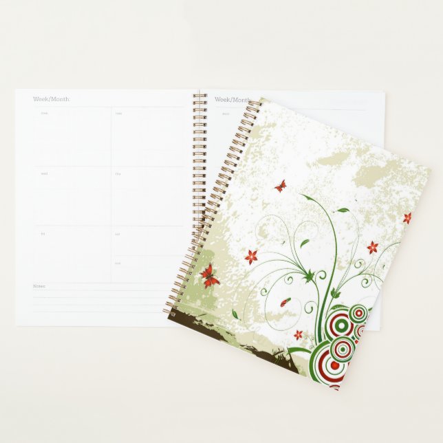 Schmetterlinge, Kreise und Blume Planer (Anzeige)