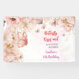Schmetterlinge küssen und Geburtstagswünsche Banner