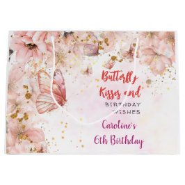 Schmetterlinge küssen und Geburtstagswünsche Große Geschenktüte
