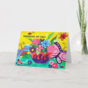 Schmetterlinge & Ladybugs denken Sie Karte