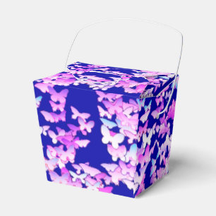 Schmetterlinge, Lavendel und Dunkelblau Geschenkschachtel