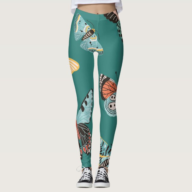 Schmetterlinge Leggings (Vorderseite)