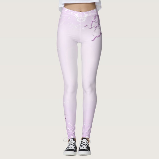 Schmetterlinge Leggings (Vorderseite)