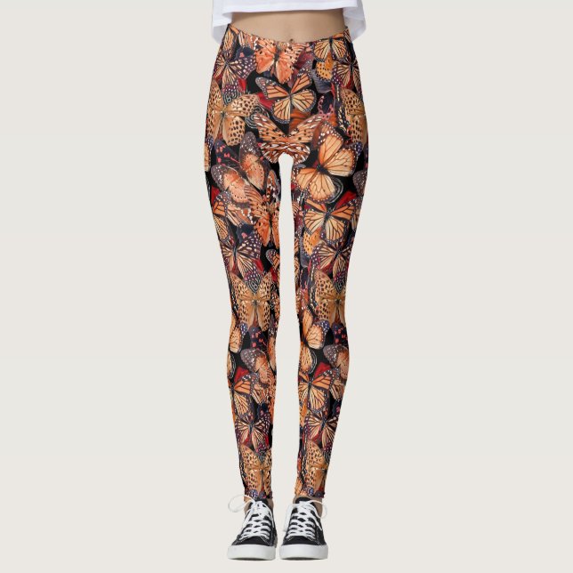 Schmetterlinge Leggings (Vorderseite)