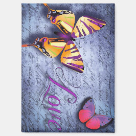 Schmetterlinge Liebe blau Magnet