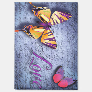 Schmetterlinge Liebe blau Magnet