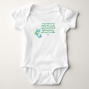 Schmetterlinge, Liebe Gedicht für ein Neugeborene Baby Strampler