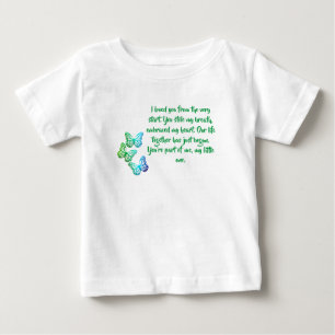 Schmetterlinge, Liebe Gedicht für ein Neugeborene Baby T-shirt