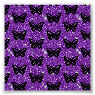 Schmetterlinge Lila Glitter Fliege Insekten Tiere Fotodruck