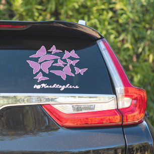 Schmetterlinge Lila Weiß Auto Aufkleber