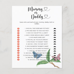 Schmetterlinge - Mama- oder Papa-Baby-Duschgame
