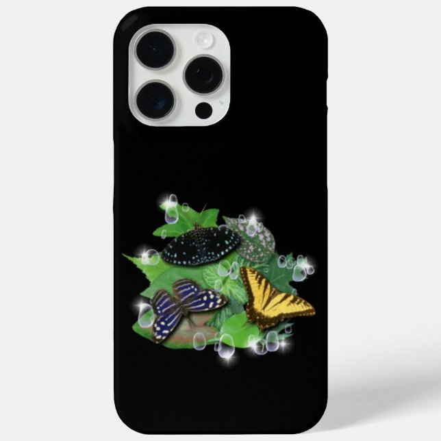 Schmetterlinge mit Blätter Raindrops Stars Case-Mate iPhone Hülle (Rückseite)