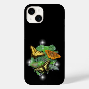 Schmetterlinge mit Blätter Raindrops Stars Case-Mate iPhone 14 Hülle