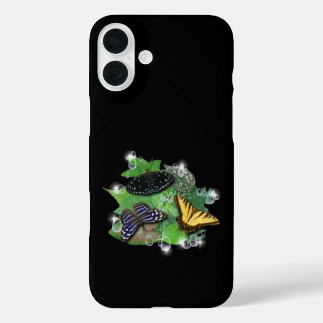 Schmetterlinge mit Leaf Raindrops und Stars Case-Mate iPhone Hülle (Rückseite)