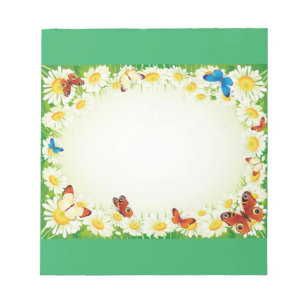 Schmetterlinge mit Milchprodukten Notizblock