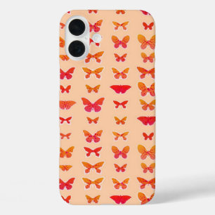Schmetterlinge, orange, korallen, orange iPhone 16 plus hülle
