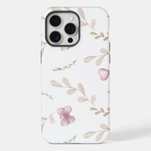 Schmetterlinge, Pflanzen und Herzen Nahtloses Must iPhone 15 Pro Max Hülle