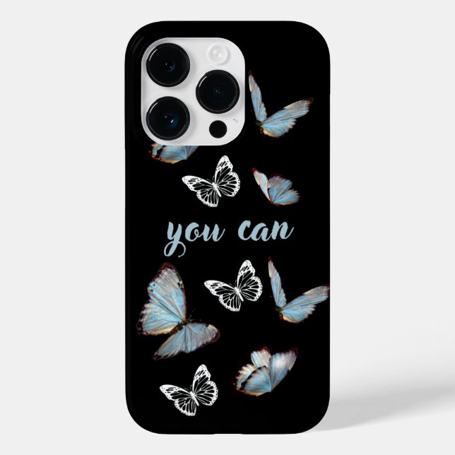 Schmetterlinge Positive Veränderung Zitat iPhone F Case-Mate iPhone Hülle (Rückseite)