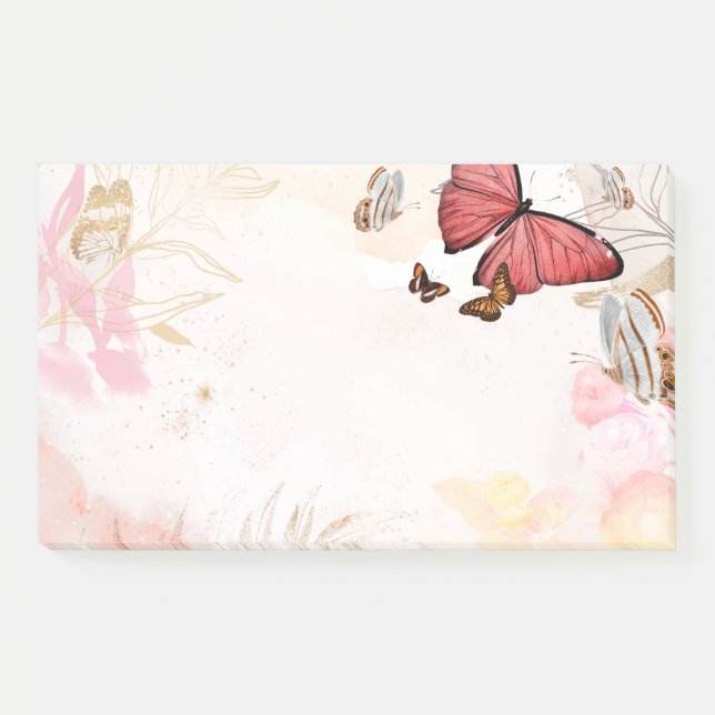 Schmetterlinge Post it Notes Post-it Klebezettel (Vorderseite)