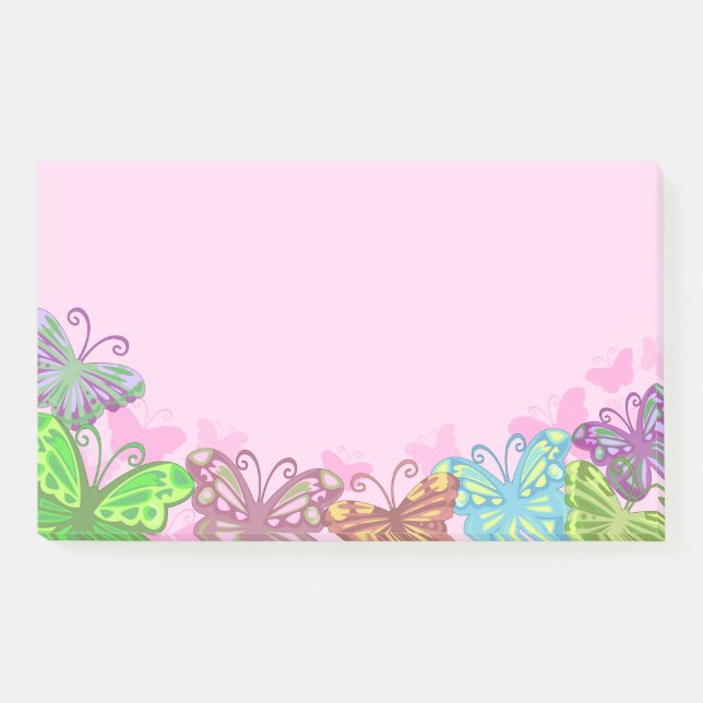 Schmetterlinge Post it Notes Post-it Klebezettel (Vorderseite)