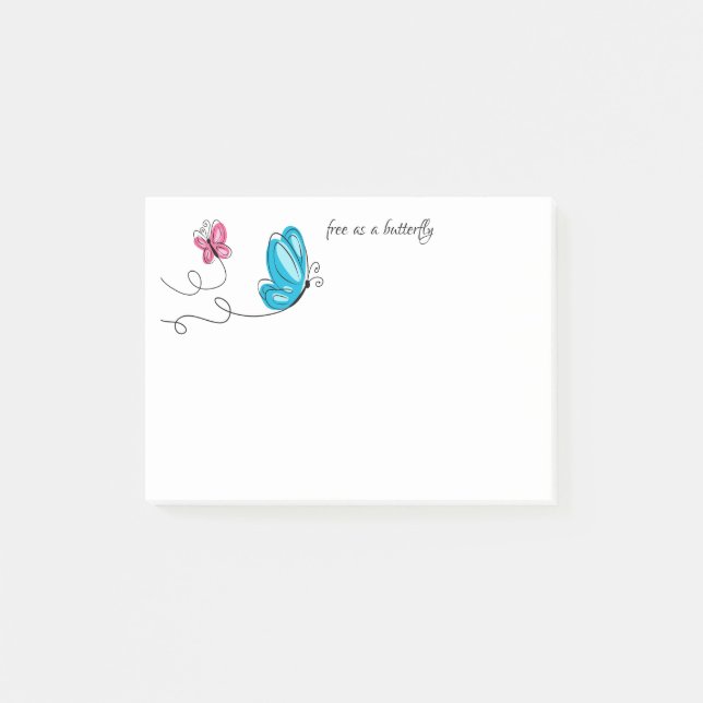 Schmetterlinge Post it Notes Post-it Klebezettel (Vorderseite)