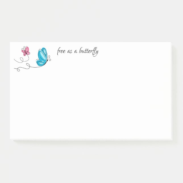 Schmetterlinge Post it Notes Post-it Klebezettel (Vorderseite)