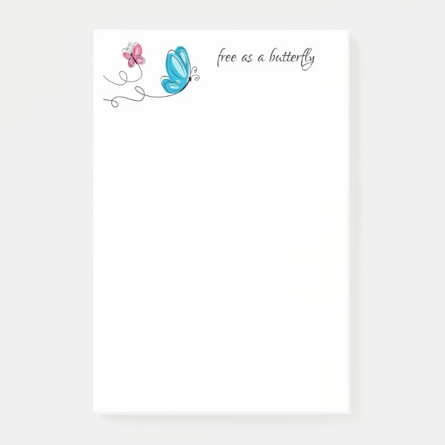 Schmetterlinge Post it Notes Post-it Klebezettel (Vorderseite)