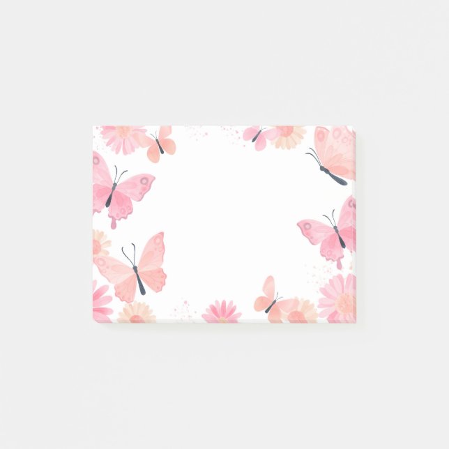Schmetterlinge Post it Notes Post-it Klebezettel (Vorderseite)