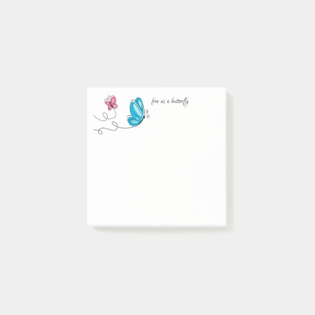 Schmetterlinge Post it Notes Post-it Klebezettel (Vorderseite)