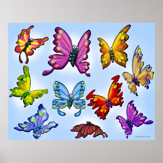 Schmetterlinge Poster (Vorne)