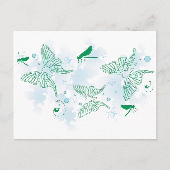 Schmetterlinge Postkarte (Vorderseite)
