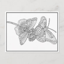 Schmetterlinge Postkartendesign - Farbkarte