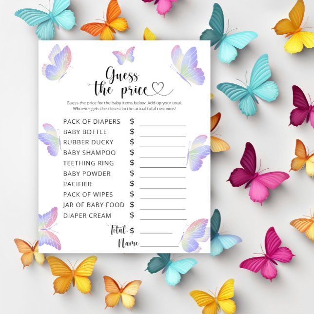 Schmetterlinge - Rate den Preis! Spiel (Von Creator hochgeladen)