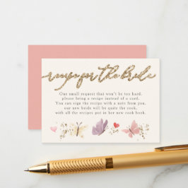 Schmetterlinge Rezept für das Bride-Brautparty Begleitkarte