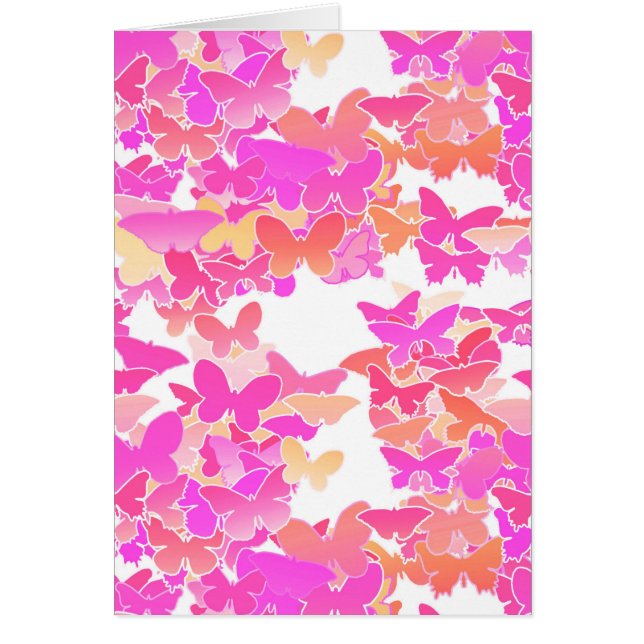 Schmetterlinge, rosa, fuchsisch und korallenfarben (Vorne)