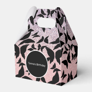 Schmetterlinge Rosa Glitzer Geburtstagsparty Geschenkschachtel