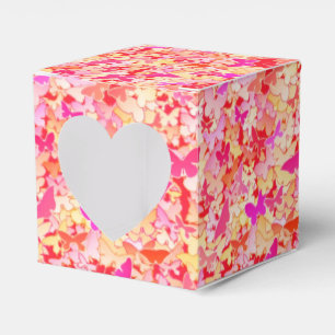 Schmetterlinge, rosa, pfirsichfarben, Korallen Geschenkschachtel
