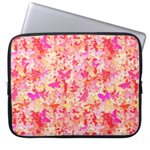 Schmetterlinge, rosa, pfirsichfarben, Korallen Laptopschutzhülle