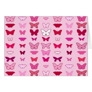 Schmetterlinge, Rosa- und Fuchsienfarben