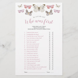 Schmetterlinge, sagte er, sie sagte rosa Duschspie