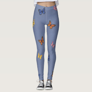 Schmetterlinge Sanftes Blau Leggings